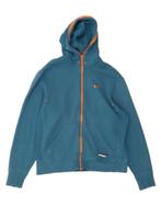 NIKE Mens Zip Hoodie Sweater Large Blue Cotton, Verzenden, Nieuw