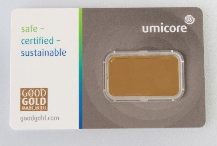 10 gram - Goud .999 - Umicore, Belgium, Postzegels en Munten, Edelmetalen en Baren
