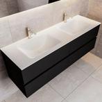 Badkamermeubel Solid Surface BWS Oslo 150x45 cm Mat Zwart, Ophalen of Verzenden, Nieuw, Bad