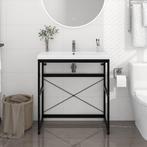 vidaXL Wastafelframe 79x38x83 cm ijzer zwart, Huis en Inrichting, Tafels | Kaptafels, Verzenden, Nieuw