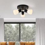 lux.pro Design plafondlamp Abbey 12x34 cm 3xE14 zwart goudkl, Huis en Inrichting, Verzenden, Nieuw