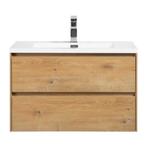 Badkamermeubel Livia 80cm eiken, Verzenden, Nieuw