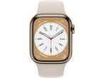 Apple Watch Series 8, 41mm, GPS + Cellular, RVS, Sportbandje, Sieraden, Tassen en Uiterlijk, Smartwatches, Verzenden, Zo goed als nieuw