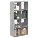 vidaXL Kamerscherm / boekenkast 69,5x29x137,5 cm hout grijs, Verzenden, Nieuw, Overige houtsoorten