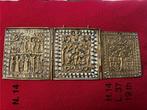 Drieluik - Brons - 1850-1900 - Russisch orthodox drieluik, Antiek en Kunst