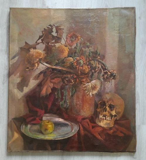 Nederlandse school (XX) - Vanitas, Antiek en Kunst, Kunst | Schilderijen | Klassiek