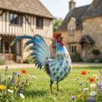 Hahn-Tuinstandbeeld, Metalen Tuinfiguur, 41 Cm Staande Hahn-, Verzenden, Nieuw