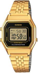 Casio vintage horloge goudkleurig 28,6 mm - Iconic LA680WEGA, Verzenden, Nieuw