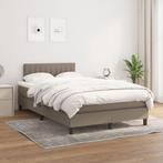 vidaXL Boxspring met matras stof taupe 120x200 cm, Huis en Inrichting, Slaapkamer | Bedden, Verzenden, Nieuw, Twijfelaar, 120 cm