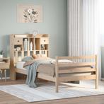 vidaXL Bed met boekenkast zonder matras massief grenenhout, Huis en Inrichting, Slaapkamer | Bedden, Verzenden, Nieuw, Bruin, Hout