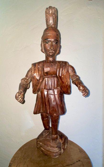 Beeld, Soldat romain de style colonial - 59 cm - Hout, Antiek en Kunst, Kunst | Niet-Westerse kunst