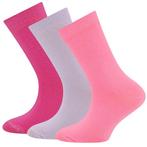 3-Pack Kindersokken Ewers - Effen kleuren - Lila & Roze & Fu, Ophalen of Verzenden, Nieuw, Ewers