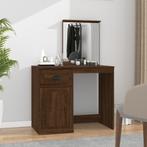 vidaXL Kaptafel met spiegel 90x50x132,5 cm bewerkt hout, Verzenden, Nieuw