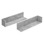 Wandplank Elverum set van 2 75x16,5x16,5 cm betonkleurig, Huis en Inrichting, Woonaccessoires | Wandplanken en Boekenplanken, Verzenden