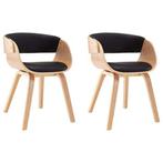 Eetkamerstoelen (2x) | Gebogen Hout | Retourdeal | 35% Ko..., Huis en Inrichting, Stoelen, Twee, Elegant en modern ontwerp, Zwart