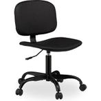 Relaxdays - bureaustoel basic - kantoorstoel - zwart