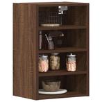 vidaXL Hangkast Riga 40x29,5x60 cm bewerkt hout bruin, Huis en Inrichting, Verzenden, Nieuw, Bruin