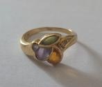 Ring - 18 karaat Geel goud Amethist - Diamant, Nieuw