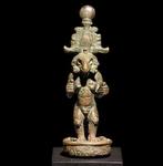 Oud-Egyptisch Brons Pantheïstische apotropaïsche god Pamen;, Verzamelen, Mineralen en Fossielen