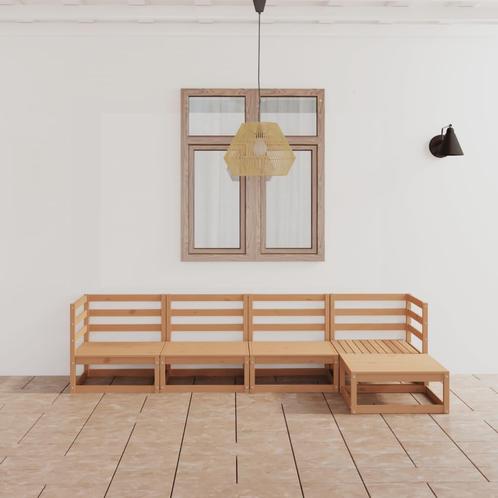 vidaXL 5-delige Loungeset massief grenenhout honingbruin, Tuin en Terras, Tuinsets en Loungesets, Loungeset, Nieuw, Verzenden