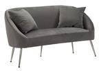 BANK ZILVERKLEURIG MET KUSSENS CM 137X69X79, Ophalen of Verzenden, Nieuw