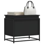 vidaXL Opbergbox met deksel 60x40x51,5 cm bewerkt hout zwart, Huis en Inrichting, Verzenden, Nieuw