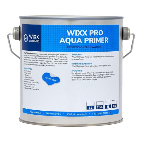 Wixx PRO Aqua primer Wit 5L, Doe-het-zelf en Verbouw, Verf, Beits en Lak, Wit, Nieuw, Verzenden