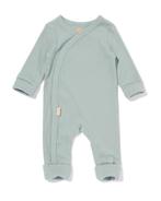 HEMA Newborn meegroei boxpakje rib bamboe met stretch groen, Verzenden, Nieuw