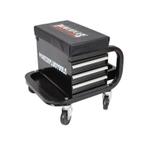 Verrijdbare werkplaatskruk - monteurskruk op wielen zwart, Ophalen of Verzenden, Nieuw