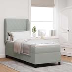 vidaXL Boxspring bed met matras Lichtgrijs 80 x 200 cm, Huis en Inrichting, Slaapkamer | Bedden, Verzenden, Nieuw, Stof