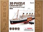 Robotime 1912 Eternal Atlantic Voyager DIY Houten Modelbouw, Verzenden, Nieuw