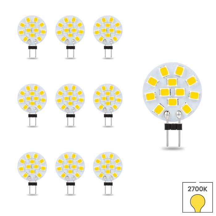 Set van 10 LED lampen G4-GU4 | 12 volt | 1.6 watt | 2700K, Huis en Inrichting, Lampen | Losse lampen, Overige typen, Nieuw, Bipin of Steekvoet