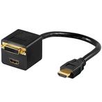 HDMI (m) - DVI-D Dual Link + HDMI (v) splitter -, Audio, Tv en Foto, Overige Audio, Tv en Foto, Nieuw, Ophalen of Verzenden