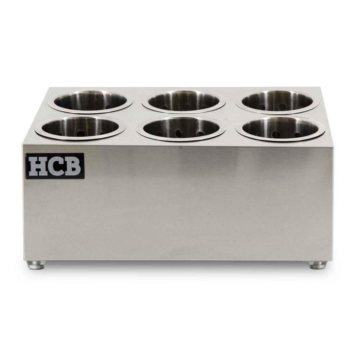 HCB Bestekbak - 6 bekers - RVS, Zakelijke goederen, Horeca | Overige, Verzenden