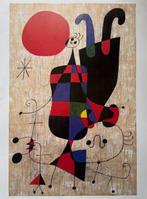 Joan Miro (1893-1983) - Personnages et chien devant le