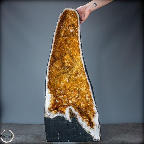 Fantastische citrien kathedraal druse uit Brazilië van de, Verzamelen, Mineralen en Fossielen