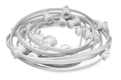 Prikkabel 10 meter | 10 of 20 fittingen | Wit | Bestel, Tuin en Terras, Buitenverlichting, Led, Minder dan 50 watt, Nieuw, Kunststof