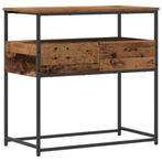 vidaXL Wandtafel met lade Oud Hout 75 x 40 x 75 cm Bewerkt, Huis en Inrichting, Minder dan 45 cm, Verzenden, Nieuw, 70 cm of meer