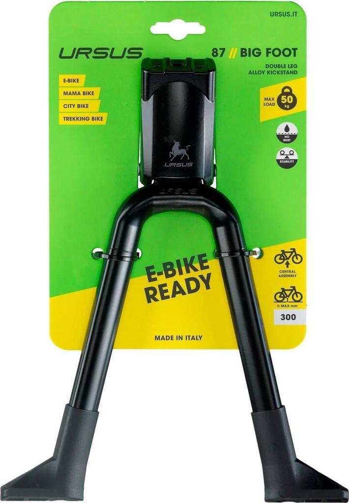 Standaard 2-poot Ursus Big Foot 28 - zwart, Fietsen en Brommers, Fietsaccessoires | Overige Fietsaccessoires, Zo goed als nieuw