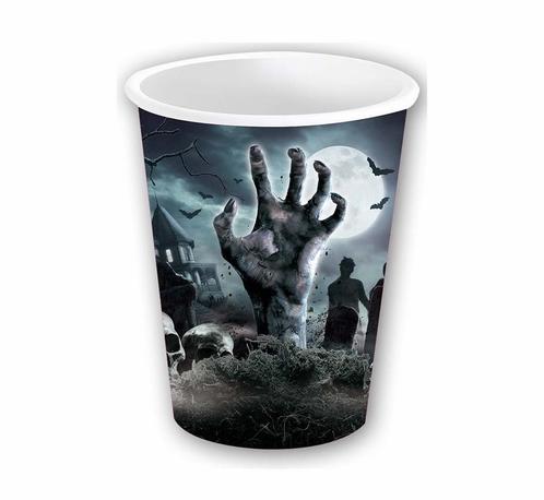 Halloween Bekers Kerkhof 355ml 6st, Hobby en Vrije tijd, Feestartikelen, Nieuw, Verzenden
