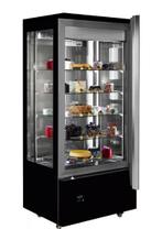 Gekoelde gebaksvitrine | zwart | RVS | LED verlichting, Verzenden, Nieuw in verpakking