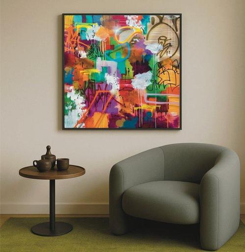 Reyes - Composition Florale (SIZE XL), Antiek en Kunst, Kunst | Schilderijen | Modern