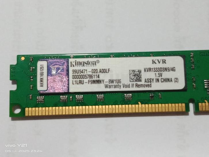 Kingston KVR1333D3N9/4G – 4GB DDR3 1333MHz DIMM Desktop, Computers en Software, RAM geheugen, Nieuw, Ophalen of Verzenden