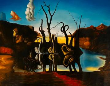 Swans Reflecting Elephants - Salvador Dali beschikbaar voor biedingen