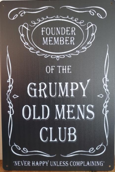 Grumpy old mens club reclamebord, Verzamelen, Merken en Reclamevoorwerpen, Nieuw, Ophalen of Verzenden