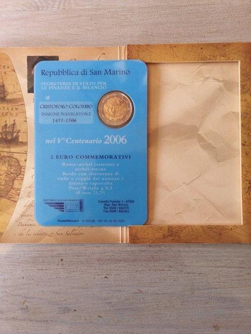 San Marino. 2 Euro 2006 Cristoforo Colombo (Zonder, Postzegels en Munten, Munten | Europa | Euromunten