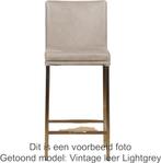 Witte leren barkruk |  wit leer | NIEUW, Huis en Inrichting, Stoelen, Overige kleuren, Nieuw, Leer, Ophalen of Verzenden