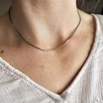 Witgouden slangen schakelketting, Ophalen of Verzenden, Gebruikt, Overige kleuren, Goud