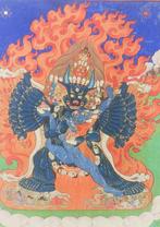 Vajrabhairava miniature Thangka 19e eeuw - Mongolië - ander, Antiek en Kunst