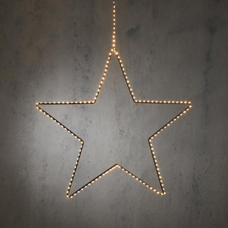 Ster Hangend met Warm Witte LED Verlichting - H128 x Ø58 cm, Diversen, Kerst, Nieuw, Verzenden